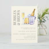 Bubbles and Brews Engagement Party Invitation (Debout devant)