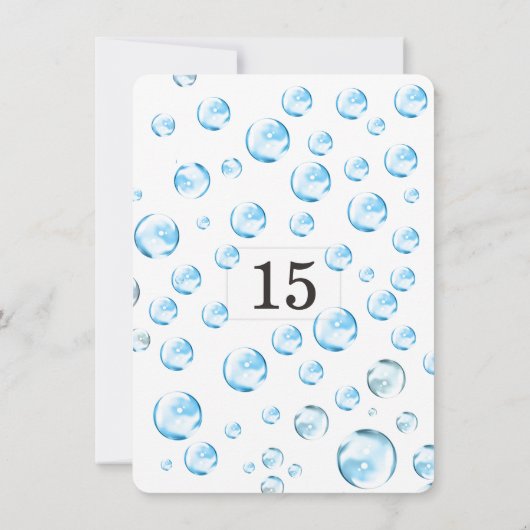 Bubbles Anniversaire Fun Invitation (Dos)