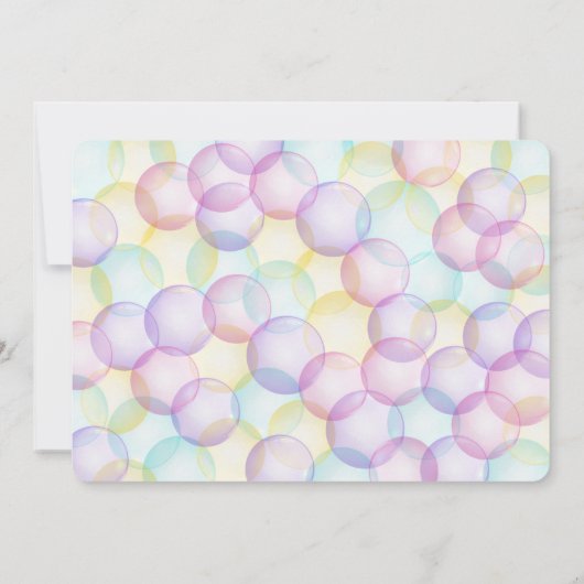 Bubbles Anniversaire Photo Invitation (Dos)