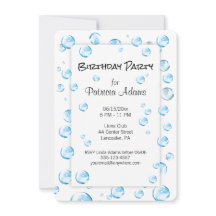 Bubbles Birthday Party Fun Uitnodiging