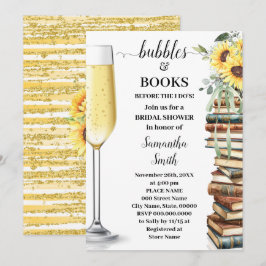 Bubbles & Book Before I do Sunflower Bridal Shower Kaart