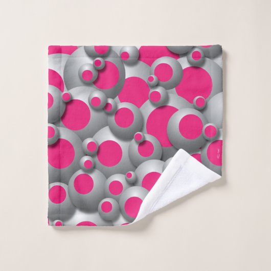 Bubbles bouillonnants rose chaud (Gant de toilette)