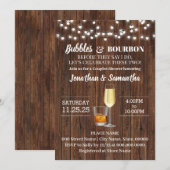 Bubbles & Bourbon voordat ik rustieke bruiloft doe Kaart (Voorkant / Achterkant)