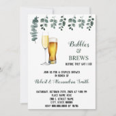 Bubbles & Breedparen bruiloft Eucalyptus Kaart (Voorkant)