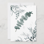 Bubbles & Breedparen bruiloft Eucalyptus Kaart (Achterkant)