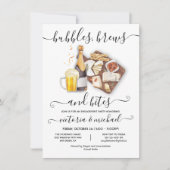 Bubbles Brews & Bites Engagement party Kaart (Voorkant)