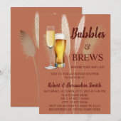 Bubbles & Brews Couples Weddenschap Shower Pampas Kaart (Voorkant / Achterkant)