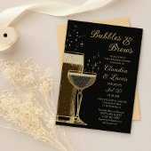 Bubbles Brews Couples Wedding shower Invitation