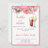 Bubbles & Brews Couples Wedding shower Invitation (Devant)