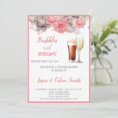 Bubbles & Brews Couples Wedding shower Invitation (Debout devant)