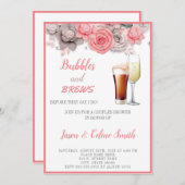 Bubbles & Brews Couples Wedding shower Invitation (Devant / Derrière)