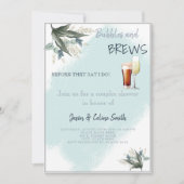 Bubbles & Brews Couples Wedding shower Invitation (Devant)