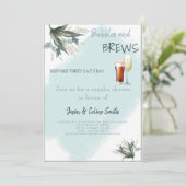 Bubbles & Brews Couples Wedding shower Invitation (Debout devant)