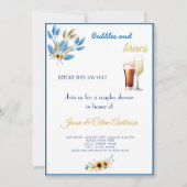 Bubbles & Brews Couples Wedding shower Invitation (Devant)