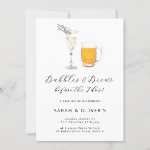 Bubbles & Brews Douche Moderne Bier & Champagne Kaart