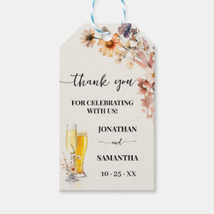 Bubbles & Brews herfst Wildbloemen Dank u voor uw Cadeaulabel
