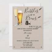 Bubbles & Brews-koppels bruiloft Kaart (Voorkant)