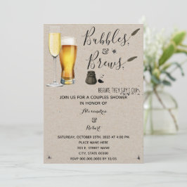 Bubbles & Brews-koppels bruiloft Kaart