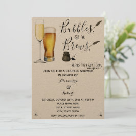 Bubbles & Brews-koppels bruiloft Kaart