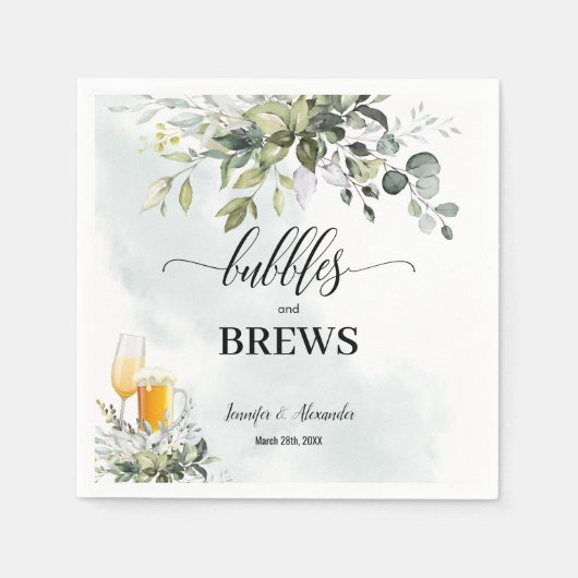 Bubbles & Brews Napkins Servet (Voorkant)
