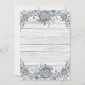 Bubbles & Brews-paren bruiloft Shower Gray Floral Kaart (Achterkant)