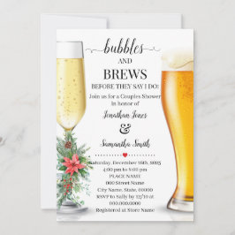 Bubbles & Brews voordat ik doe Kerstmis douche Kaart