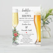 Bubbles & Brews voordat ik doe Kerstmis douche Kaart (Staand voorkant)