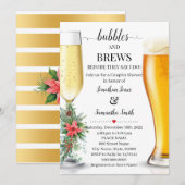 Bubbles & Brews voordat ik doe Kerstmis douche Kaart (Voorkant / Achterkant)