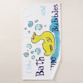Bubbles Canard et l'heure du bain (Serviette de bain)