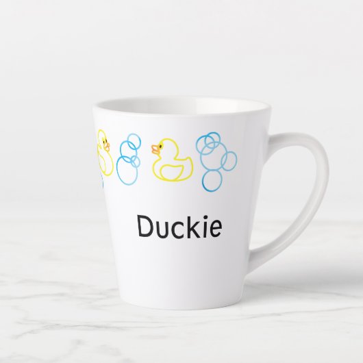 Bubbles & Canards Temps de bain Latte Mug personna (Droite)