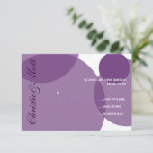 Bubbles Champagne violet Mariage moderne RSVP (Debout devant)