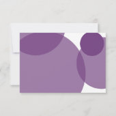 Bubbles Champagne violet Mariage moderne RSVP (Dos)