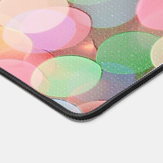 Bubbles colorés Bokeh Art Desk Mat Pad (Coin)