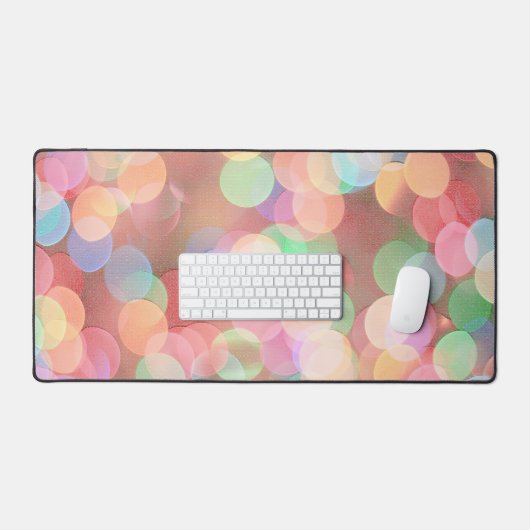 Bubbles colorés Bokeh Art Desk Mat Pad (Clavier et souris)