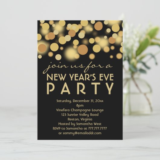 Bubbles de Champagne Invitations de la Soirée du N (Debout devant)