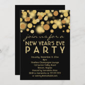 Bubbles de Champagne Invitations de la Soirée du N (Devant / Derrière)