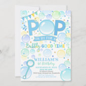 Bubbles de garçon Anniversaire Invitation Pop Anni (Devant)