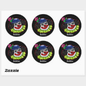 Bubbles de Kloon van Creepy Ronde Sticker (Vel)