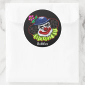 Bubbles de Kloon van Creepy Ronde Sticker (Tas)
