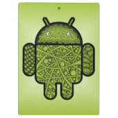 Bubbles Doodle Character voor de Android™-robot Klembord (Achterkant)