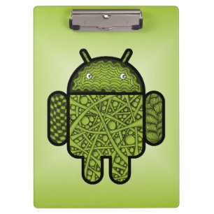 Bubbles Doodle Character voor de Android™-robot Klembord