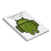 Bubbles Doodle Character voor de Android™-robot Notitieboek (Rechterzijde)