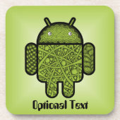 Bubbles Doodle Character voor de Android™-robot Onderzetter (Voorkant)
