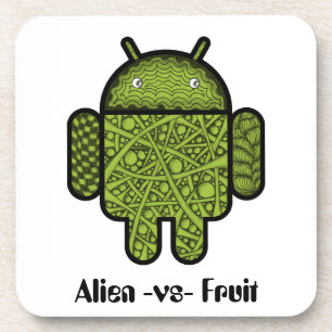 Bubbles Doodle Character voor de Android™-robot Onderzetter