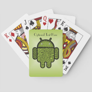 Bubbles Doodle Character voor de Android™-robot Speelkaarten