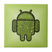 Bubbles Doodle Character voor de Android™-robot Tegeltje (Voorkant)