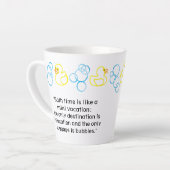 Bubbles & Eenden Badtijd Gepersonaliseerde Latte M Latte Mok (Linkerhoek)