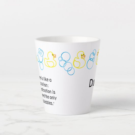Bubbles & Eenden Badtijd Gepersonaliseerde Latte M Latte Mok (Voorkant)