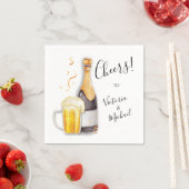 Bubbles en Breedkasten, champagne en bier Servet (Insitu)
