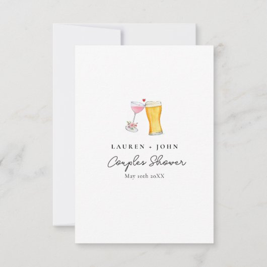 Bubbles en Brew Couple's Shower Trivia games Kaart (Achterkant)